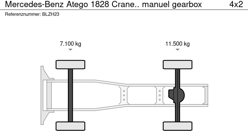 Trekkvogn Mercedes-Benz Atego 1828 Crane.. manuel gearbox: bilde 13
