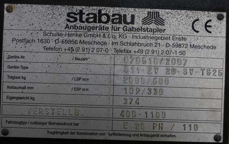 Gafler for Gaffeltruck Stabau S 11-ZV 20/TG 25: bilde 4