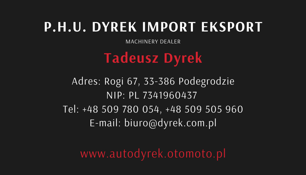 PHU "DYREK" Import Eksport Tadeusz Dyrek - Til salgs undefined: bilde 1