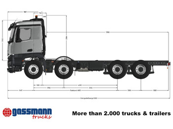 Ny Chassis lastebil Mercedes-Benz Arocs 3253 L 8x4/4, MultimediaCockpit, Navi,: bilde 5