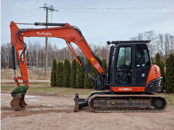 Minigraver KUBOTA KX080-4. Metal tracks.: bilde 3