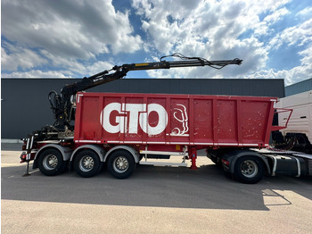 Åpen semitrailer LAG 3-AXLES ALU BOX + CRANE JONSORED 1090 DT-CORTO + CABIN - 2x EXTENDABLE - 5/6 F - BELGIAN PAPERS: bilde 3