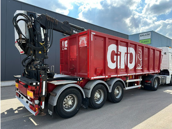 Åpen semitrailer LAG 3-AXLES ALU BOX + CRANE JONSORED 1090 DT-CORTO + CABIN - 2x EXTENDABLE - 5/6 F - BELGIAN PAPERS: bilde 5