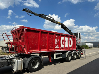 Åpen semitrailer LAG 3-AXLES ALU BOX + CRANE JONSORED 1090 DT-CORTO + CABIN - 2x EXTENDABLE - 5/6 F - BELGIAN PAPERS: bilde 4