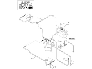 Hydraulikk for Landbruksteknikk New Holland T6010 T6070 Rurka hydrauliczna 47134015: bilde 1