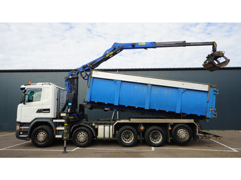 Leie Scania G 490 10X4 CABLE SYSTEM TRUCK WITH PALFINGER Q180Z95TR CRANE Scania G 490 10X4 CABLE SYSTEM TRUCK WITH PALFINGER Q180Z95TR CRANE: bilde 1