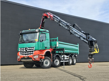 Kranbil Mercedes-Benz AROCS 4145 / 8X6 / TIPPER + HMF CRANE: bilde 2