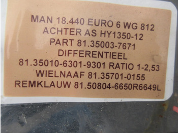 Bakaksel for Lastebil MAN 81.35010-6301/81.35003-7671/ HY.1350.12 RATIO 2,53 MAN EURO 6: bilde 5