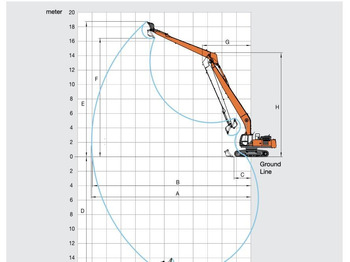 Beltegraver Hitachi ZX350 Long Reach Super Long Front 22 Meters SLF: bilde 3 Beltegraver Hitachi ZX350 Long Reach Super Long Front 22 Meters SLF: bilde 3