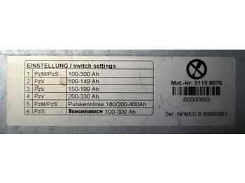 Batteri for Materialhåndteringsutstyr Jungheinrich 51158076 | build in charger ELG2430V-VI(EJC)  24V 30A capacity 100- build in charger ELG2430V-VI(EJC)  24V 30A capacity 100-300Ah  sn. B0000861 year 2012: bilde 4
