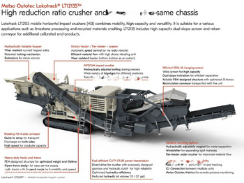 Ny Mobilt knuseverk Metso NEW Lokotrack LT1213S mobile horizontal impact crusher: bilde 4