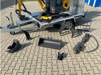 Minigraver Minibagger BK1250KJSR + Tieflader + Zubehör *INKL.19% MWST*BERGER KRAUS*VERSTELLFAHRWERK* KUBOTA*SOFORT!*: bilde 3 Minigraver Minibagger BK1250KJSR + Tieflader + Zubehör *INKL.19% MWST*BERGER KRAUS*VERSTELLFAHRWERK* KUBOTA*SOFORT!*: bilde 3