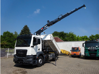 Tippbil, Kranbil MAN 22.400 TGS + HIAB X-HIDUO 138 Kran: bilde 3