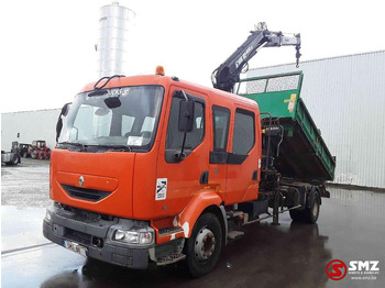 Tippbil, Kranbil Renault Midlum 210 Hiab 102 manual pump: bilde 3