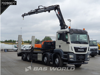 Transporter lastebil, Kranbil MAN TGS 35.360 8X2 HIAB X-Hiduo 158 BS-3 Crane Lift+lenkasche Machine transporter Euro 6: bilde 3