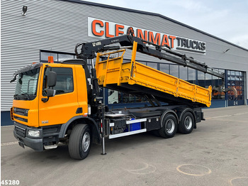 Leie DAF FAT 75 CF 340 6x4 Manual Full steel Hiab 16 Tonmeter laadkraan DAF FAT 75 CF 340 6x4 Manual Full steel Hiab 16 Tonmeter laadkraan: bilde 1