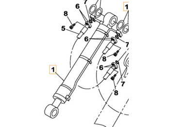 Hydraulisk sylinder CASE