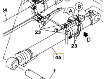 Hydraulisk sylinder CASE