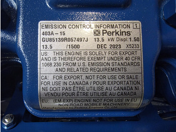 Ny Motor for Bygg og anlegg Perkins 403A-15: bilde 2