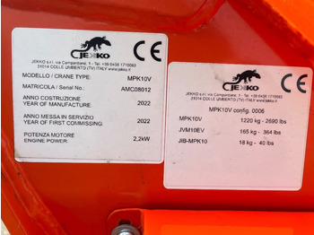 Minikran Jekko MPK 10 V: bilde 3