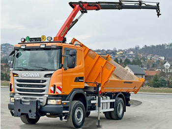 Tippbil, Kranbil Scania G360 Kipper 4,10m *PK 11002 B + FUNK *4x4: bilde 3
