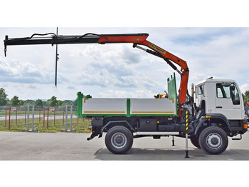 Tippbil, Kranbil MAN LE 18.280 Kipper 3,70 m + PK 9501 /4x4: bilde 5