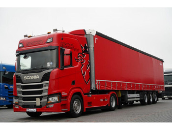 Trekkvogn Scania R 450 / ZESTAW / + SCHMITZ / FIRANKA STANDARD / PODNOSZONA OŚ /: bilde 2