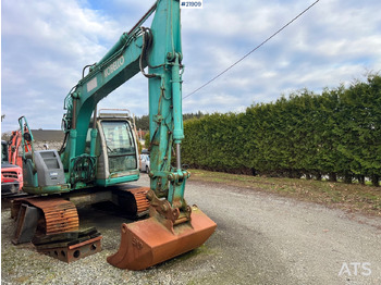 Beltegraver Kobelco sk135SRLC m/ pusseskuffe og graveskuffe: bilde 4