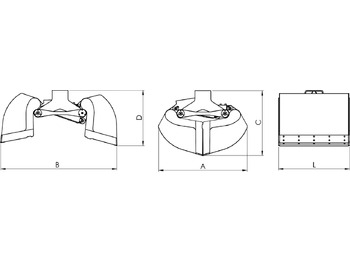 Ny Gripeskuff for Lastebilkran Clamshell bucket with high capacity BV-S 500: bilde 4