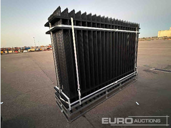 Ny Verktøy/ Utstyr Unused 2025 KMY Industrial Iron Site Fence, Qty (20 of) Fence Panels, (21 of) Posts (W10XH6') Powder Coated Surface: bilde 4