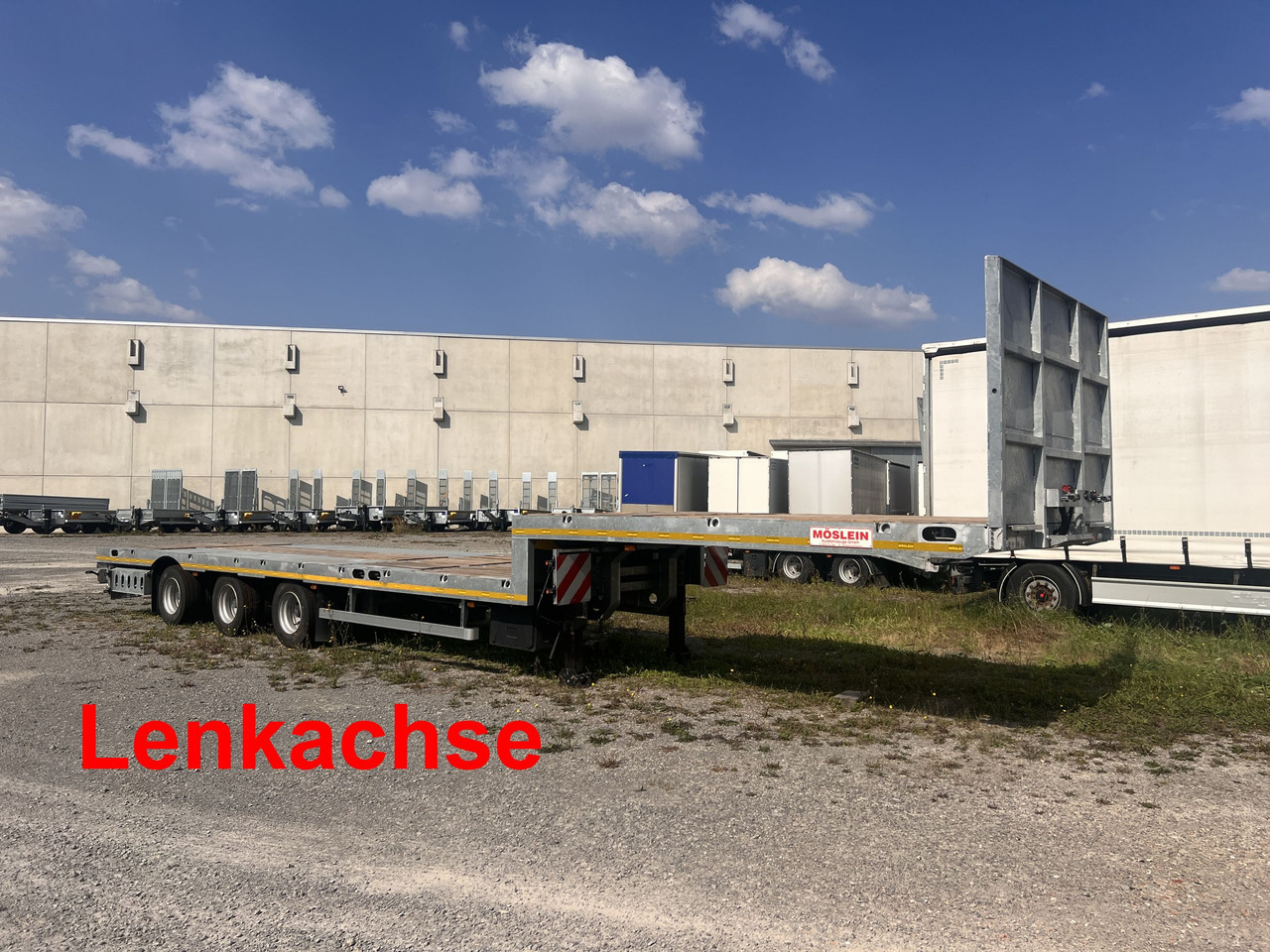 Möslein ST 3 Plato 8,7 3 Achs Satteltieflader Plato 45 t GGfür Fertigteile, Baumaschinen - Lavloader semitrailer: bilde 1 Möslein ST 3 Plato 8,7 3 Achs Satteltieflader Plato 45 t GGfür Fertigteile, Baumaschinen - Lavloader semitrailer: bilde 1