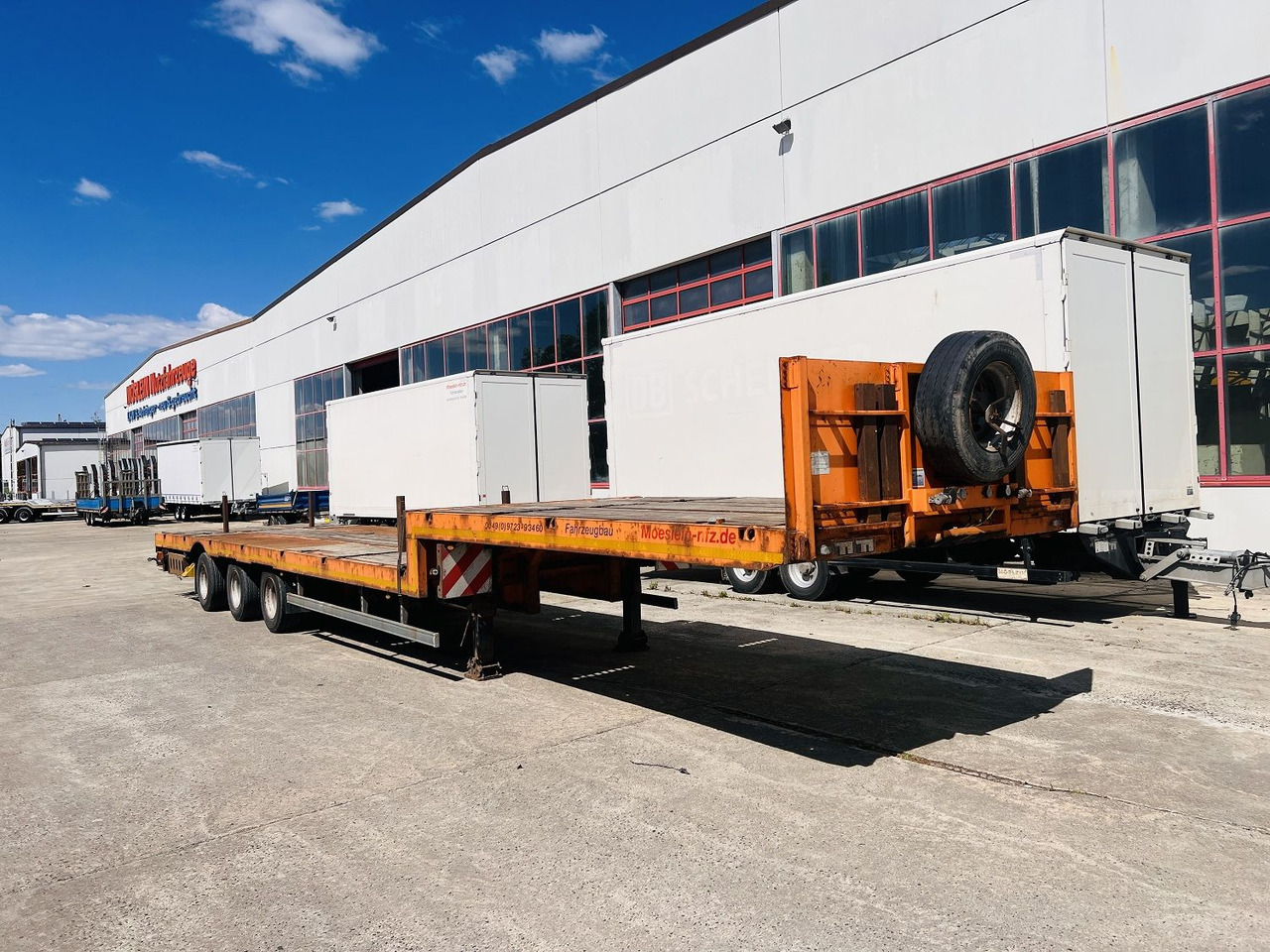 Möslein STO 3 Schwebheim 3 Achs Satteltieflader Plato 45 t GGfür Fertigteile, Baumaschinen oder Container - Lavloader semitrailer: bilde 3 Möslein STO 3 Schwebheim 3 Achs Satteltieflader Plato 45 t GGfür Fertigteile, Baumaschinen oder Container - Lavloader semitrailer: bilde 3