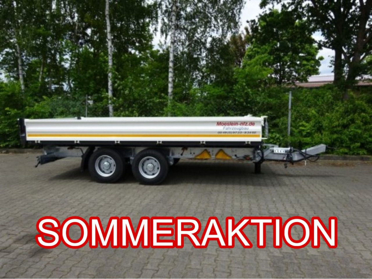 Möslein TTD 11 Weiß neuer Tandem 3- Seitenkipper Tieflader-- Neufahrzeug -- - Tipphenger: bilde 1 Möslein TTD 11 Weiß neuer Tandem 3- Seitenkipper Tieflader-- Neufahrzeug -- - Tipphenger: bilde 1