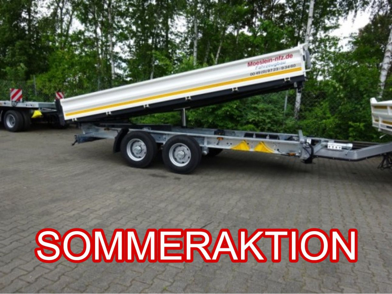 Möslein TTD 11 Weiß neuer Tandem 3- Seitenkipper Tieflader-- Neufahrzeug -- - Tipphenger: bilde 1 Möslein TTD 11 Weiß neuer Tandem 3- Seitenkipper Tieflader-- Neufahrzeug -- - Tipphenger: bilde 1