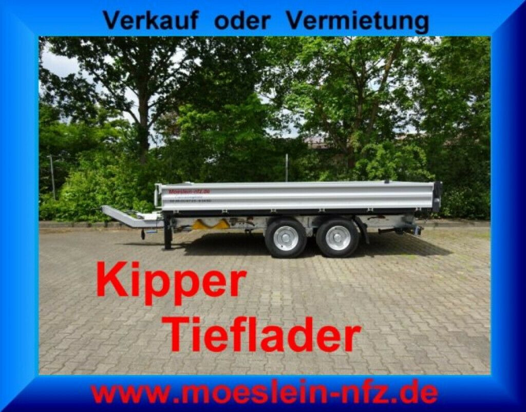 Möslein neuer Tandem 3- Seitenkipper Tieflader-- Neufah - Tipphenger: bilde 3 Möslein neuer Tandem 3- Seitenkipper Tieflader-- Neufah - Tipphenger: bilde 3