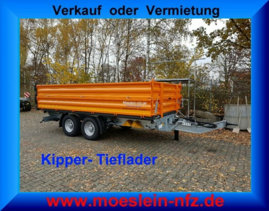 Möslein neuer Tandem 3- Seitenkipper Tiefladermit Bordw - Tipphenger: bilde 1 Möslein neuer Tandem 3- Seitenkipper Tiefladermit Bordw - Tipphenger: bilde 1