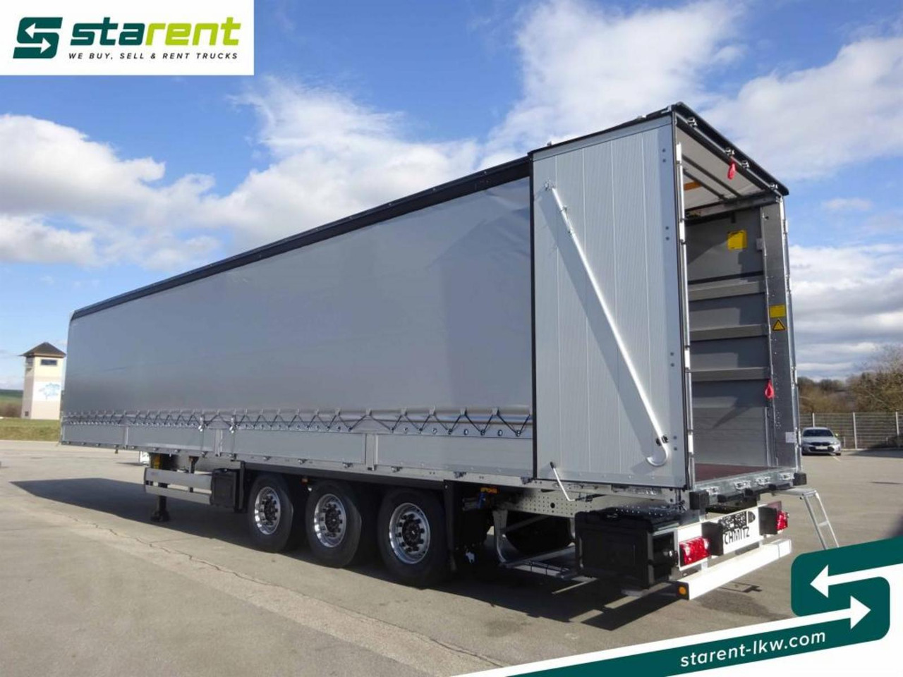 Ny Gardintrailer Schmitz Tautliner Bordwand 60cm Hubdach Liftachse: bilde 9
