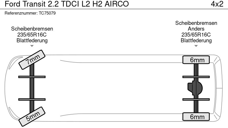 Kassebil Ford Transit 2.2 TDCI L2 H2 AIRCO: bilde 7