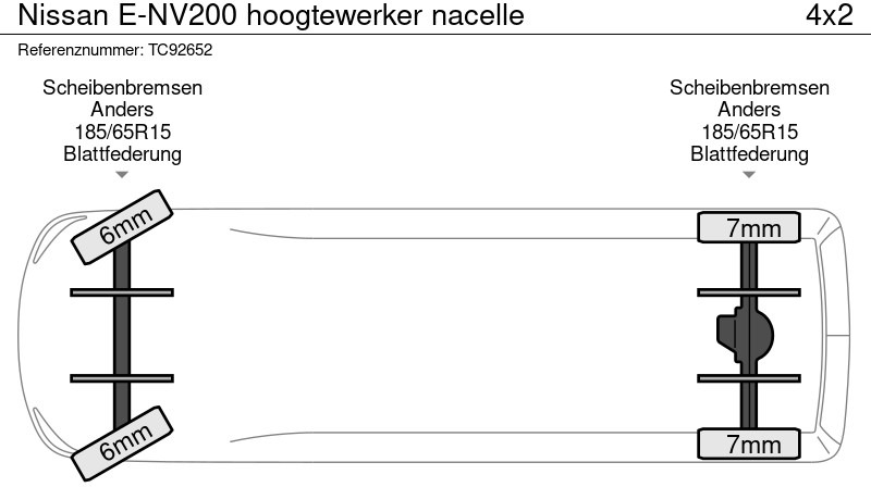 Varebil, Elektrisk varebil Nissan E-NV200 hoogtewerker nacelle: bilde 17 Varebil, Elektrisk varebil Nissan E-NV200 hoogtewerker nacelle: bilde 17