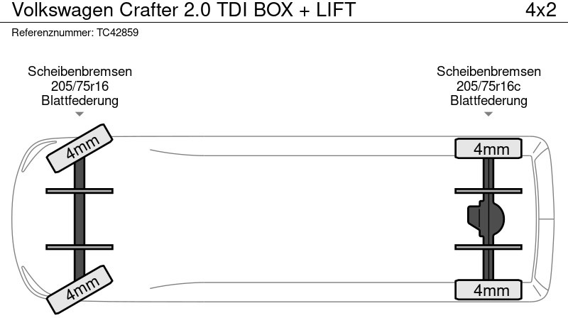 Volkswagen Crafter 2.0 TDI BOX + LIFT - Varebil med skap: bilde 4 Volkswagen Crafter 2.0 TDI BOX + LIFT - Varebil med skap: bilde 4