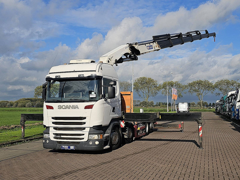 Scania R490 - Planbil, Kranbil: bilde 2 Scania R490 - Planbil, Kranbil: bilde 2