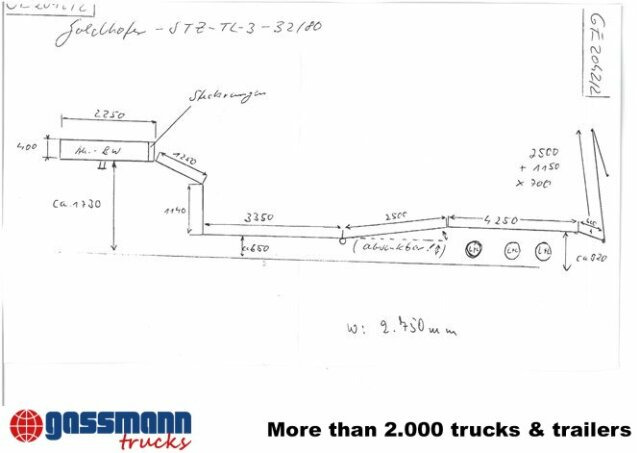 Lavloader semitrailer for transport av tunge maskiner Goldhofer Goldhofer STZ-TL3-32/80 Nutzlast: 35 to., 5,85 m: bilde 6