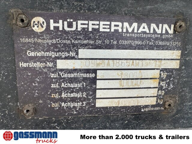 Hüffermann HSA 18.65 Schlittenabroller - Krokhenger/ Liftdumper henger: bilde 5 Hüffermann HSA 18.65 Schlittenabroller - Krokhenger/ Liftdumper henger: bilde 5