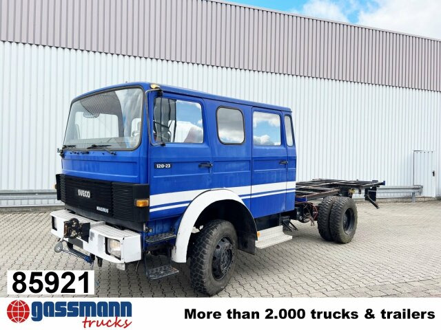 Iveco 120-23 AW 4x4 Doka, V8-Motor, Seilwinde - Chassis lastebil: bilde 1 Iveco 120-23 AW 4x4 Doka, V8-Motor, Seilwinde - Chassis lastebil: bilde 1