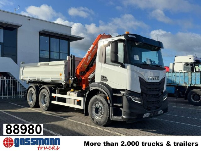 Iveco X-Way AD300X46Z 6x4 mit Kran Atlas AK 206.4E-A2, - Tippbil, Kranbil: bilde 1 Iveco X-Way AD300X46Z 6x4 mit Kran Atlas AK 206.4E-A2, - Tippbil, Kranbil: bilde 1