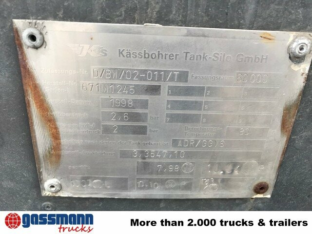 Kässbohrer Kässbohrer SSK 60/10-24 ADR, 60 cbm, - Bulktrailer: bilde 5 Kässbohrer Kässbohrer SSK 60/10-24 ADR, 60 cbm, - Bulktrailer: bilde 5