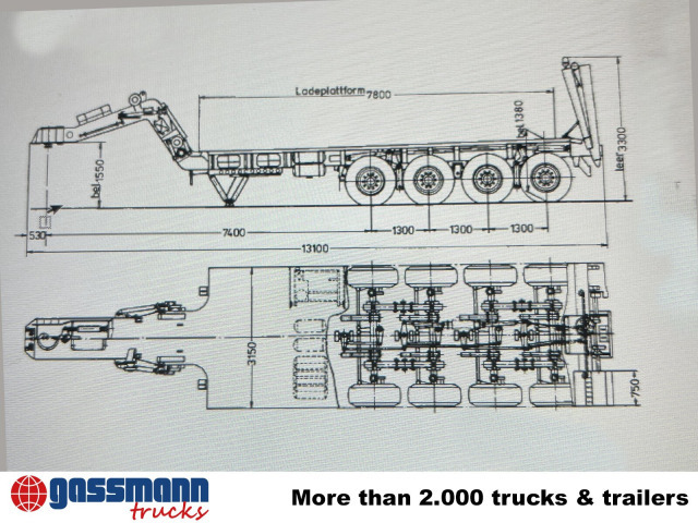 Kässbohrer SLT 50-3, Elefant, EX BW - Lavloader semitrailer: bilde 2 Kässbohrer SLT 50-3, Elefant, EX BW - Lavloader semitrailer: bilde 2
