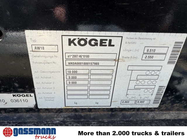 Kögel AW 18 - Container-transport/ Vekselflak tilhenger: bilde 2 Kögel AW 18 - Container-transport/ Vekselflak tilhenger: bilde 2