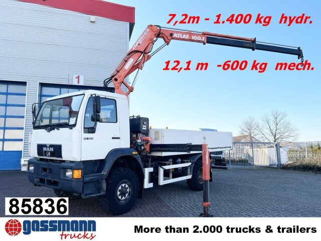 MAN 14.224 LAC 4x4 BB mit Kran Atlas 100.1 - Planbil, Kranbil: bilde 1 MAN 14.224 LAC 4x4 BB mit Kran Atlas 100.1 - Planbil, Kranbil: bilde 1