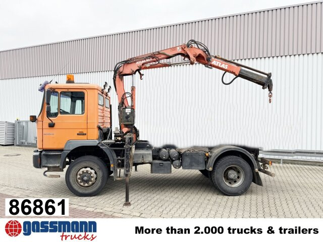 MAN 18.255 MAK 4x4 BB, Kran Atlas AK 85.1 A1 - Tippbil, Kranbil: bilde 1 MAN 18.255 MAK 4x4 BB, Kran Atlas AK 85.1 A1 - Tippbil, Kranbil: bilde 1